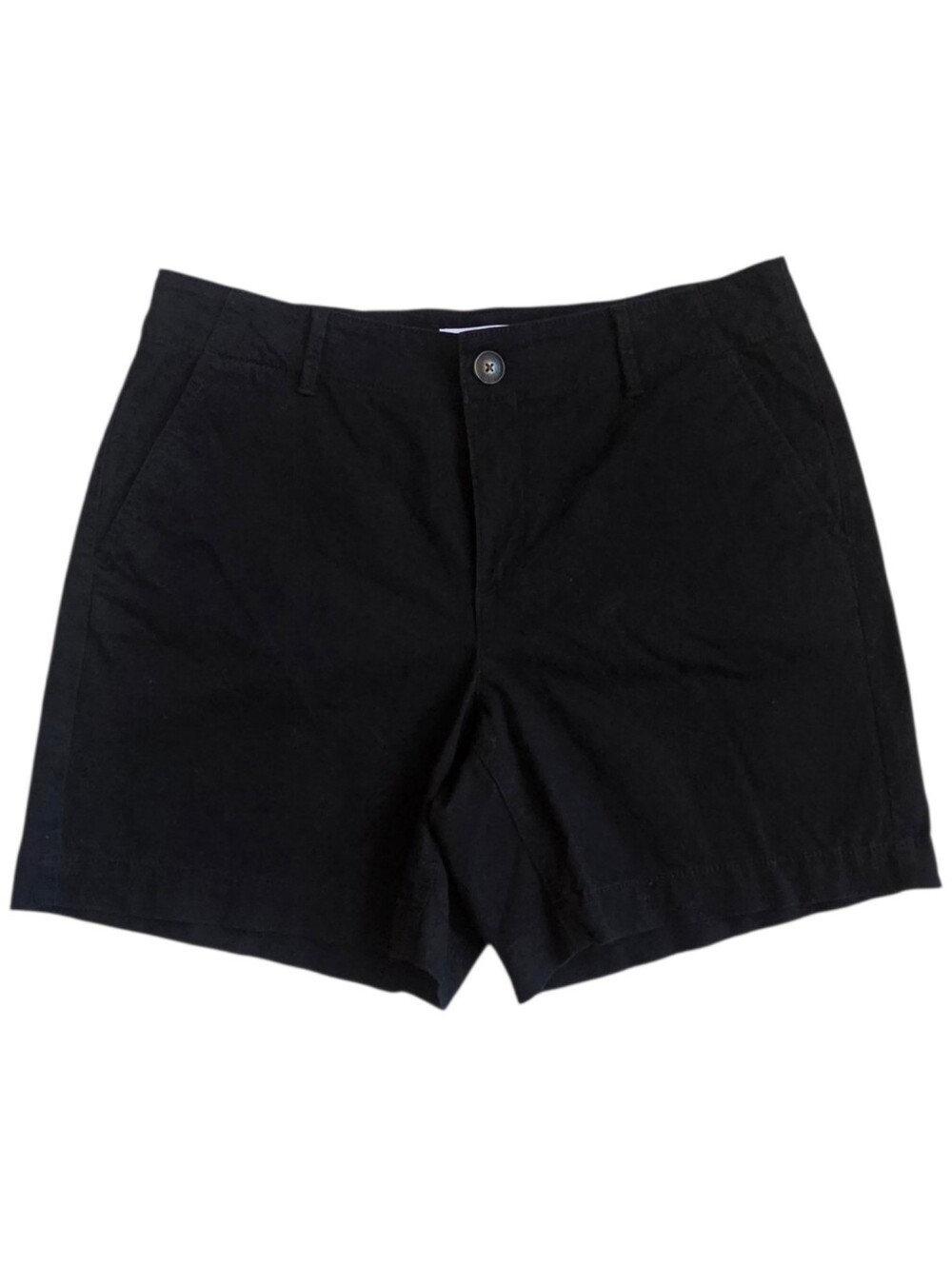 Loft Monroe Shorts sz 8 Black, 6" Long Cotton Stretch Curvy Fit Fits sz 8 or 10
